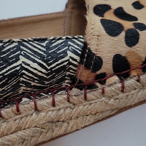 10 SOFT SURROUNDINGS ANIMAL PRINT LEOPARD ROPE ESPADRILLE SLIP ON SHOES - Picture 6 of 12